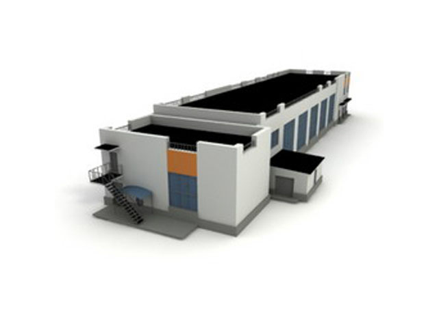 One-story building 3D model download